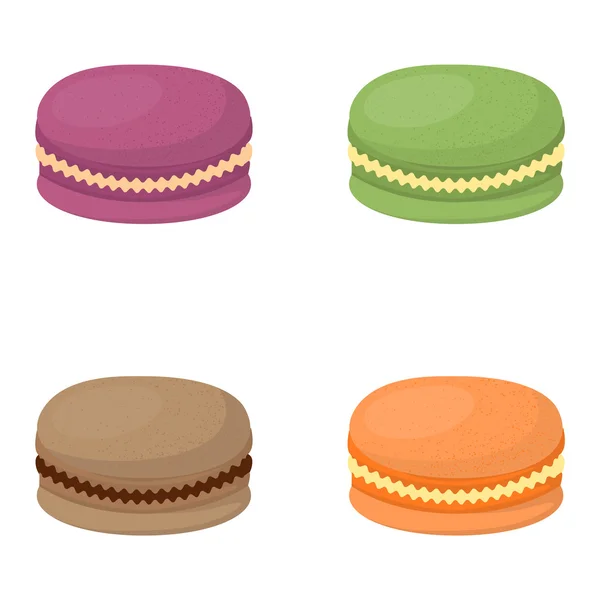 Macarrones pastel vector ilustración — Archivo Imágenes Vectoriales