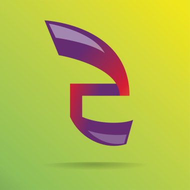 soyut renkli vektör simge yeşil izole