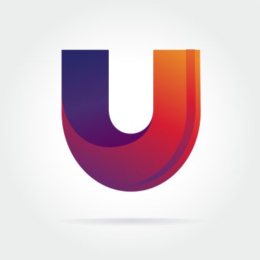 soyut renkli vektör logo üzerinde beyaz izole