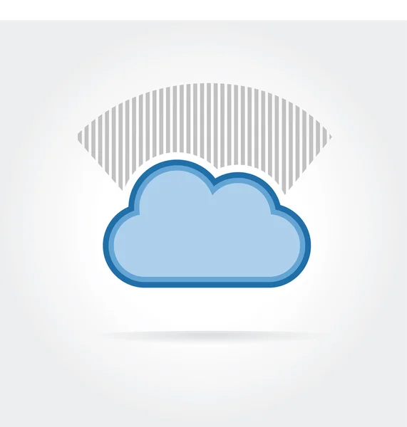 Vector cloud icon isolated on white — Stock Vector