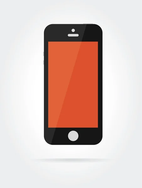 Smartphone vetorial semelhante ao iphone isolado no branco — Vetor de Stock