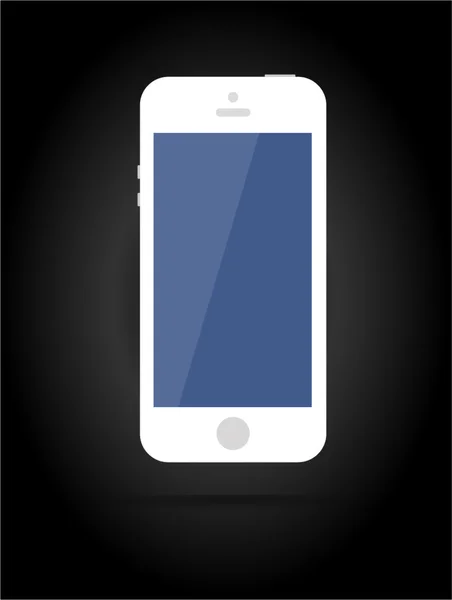 Vector smartphone similar to iphone isolated on black — Stock Vector