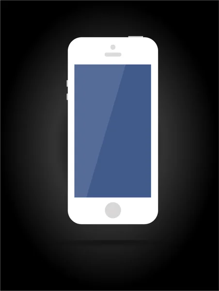 Smartphone vectorial similar a iphone aislado en negro — Archivo Imágenes Vectoriales