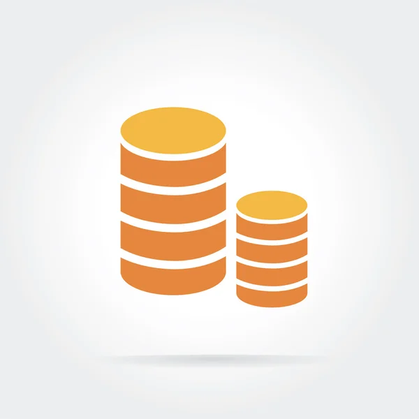 Vector coins icon isolated — Stock Vector