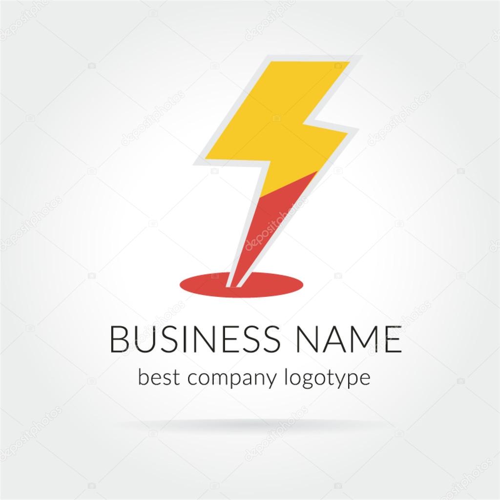 Colored lightning logo icon for great design