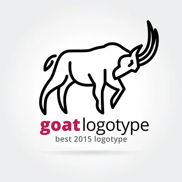 2015 vector goat logotype isolated on white background — Stock Vector