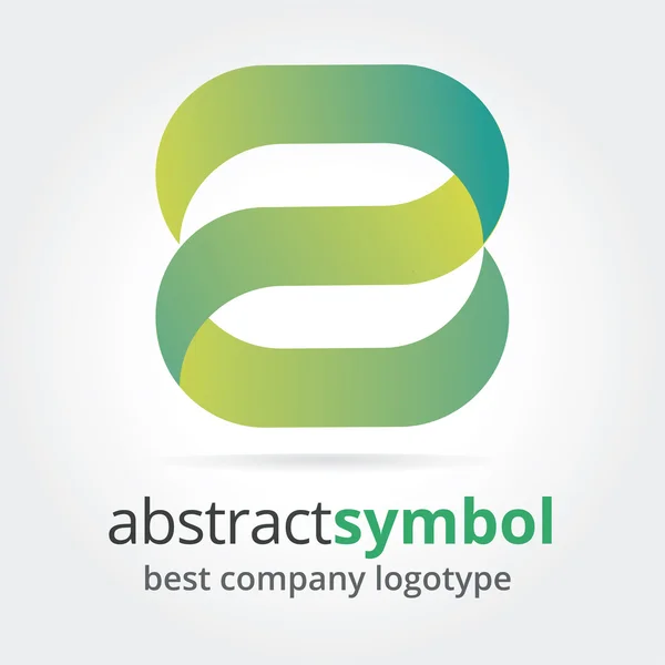 Concepto abstracto del logotipo del vector aislado sobre fondo blanco — Vector de stock