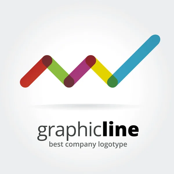 Logotype graphique vectoriel abstrait isolé sur fond blanc — Image vectorielle