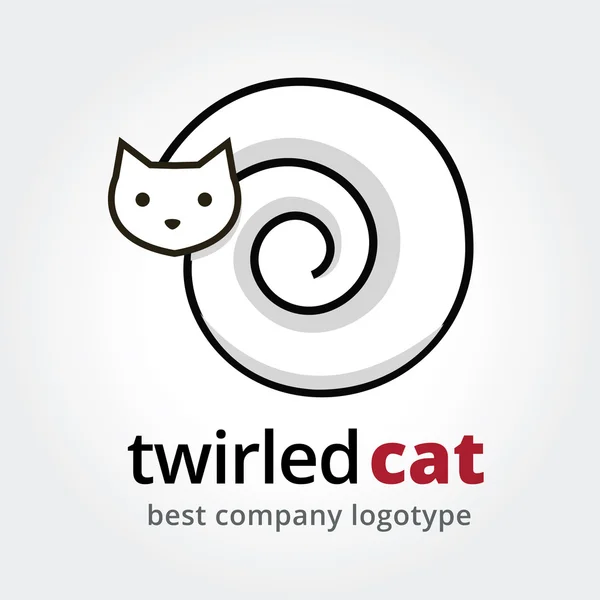 Abstract vector cat face logotype concept isolated on white background Vector Graphics