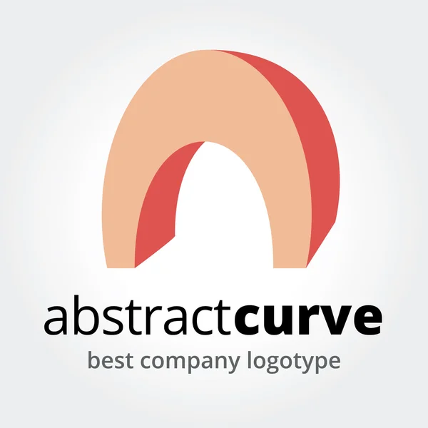 Abstraktes Vektor-Logotyp-Konzept isoliert auf weißem Hintergrund — Stockvektor
