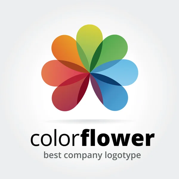 Beyaz arka plan üzerinde izole tasarlamak vektör çiçek logo kavramı — Stok Vektör