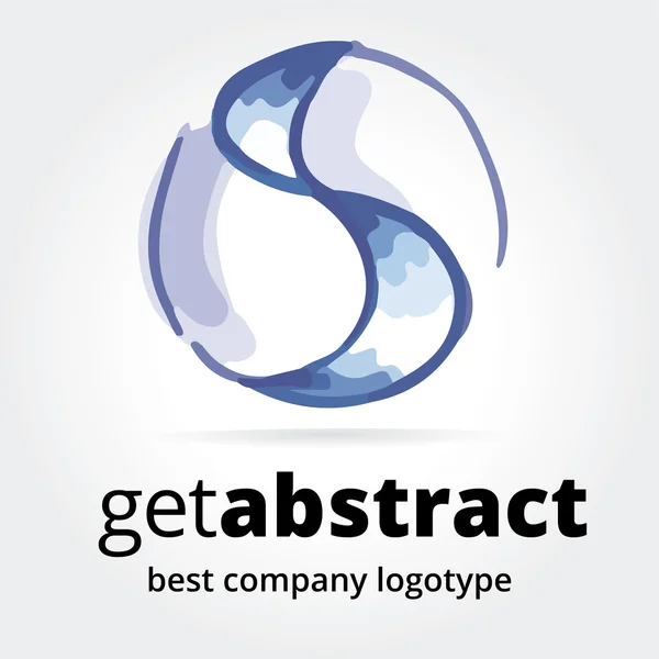 Concept abstrait de logotype vectoriel isolé sur fond blanc — Image vectorielle