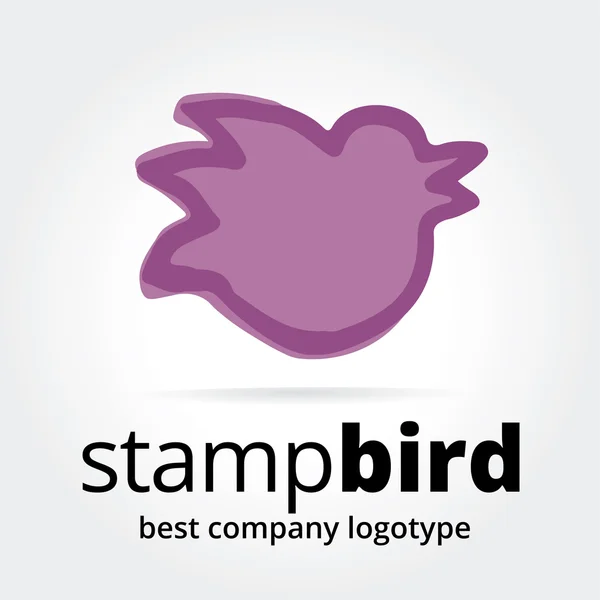 Abstract vector vogel logo concept geïsoleerd op witte achtergrond — Stockvector