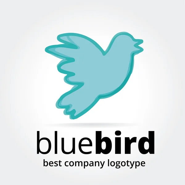 Concept abstrait de logotype d'oiseau vecteur isolé sur fond blanc — Image vectorielle
