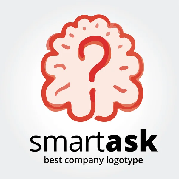 Abstract vector hersenen logo concept geïsoleerd op witte achtergrond — Stockvector