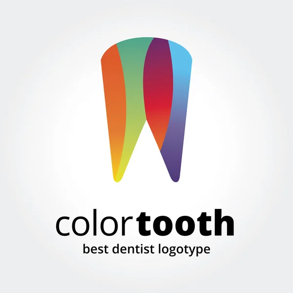 Absztrakt vektor fogászati fogat emblémát koncepció elszigetelt fehér background — Stock Vector