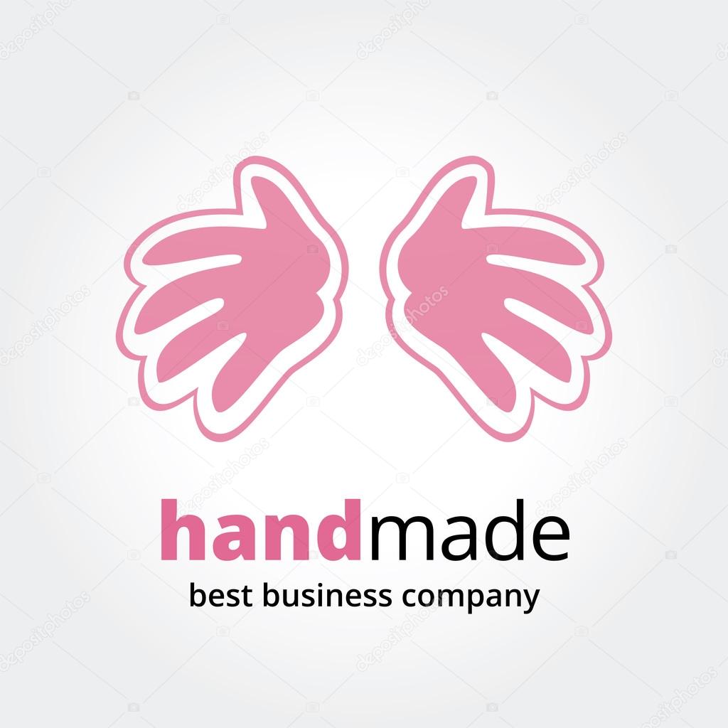 Key ideas is business, care, hands, command, colored. Concept for corporate identity and branding
