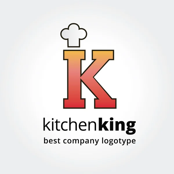 Logotype with chef cap — Stock Vector