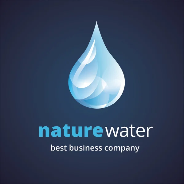 Logotipo de agua abstracta — Vector de stock