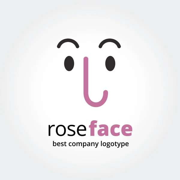 Abstract face logo — Stock Vector