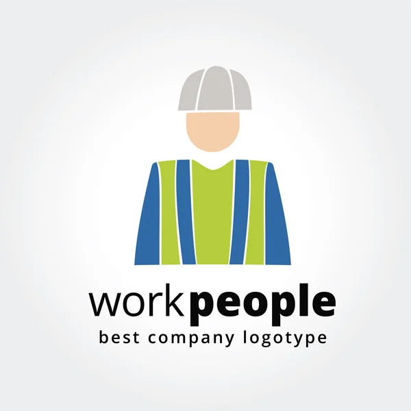 Logotipo abstrato do trabalhador — Vetor de Stock