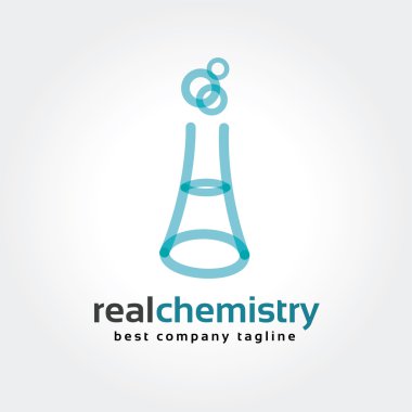 Abstract chemistry bottles vector logo icon concept. Logotype template for branding