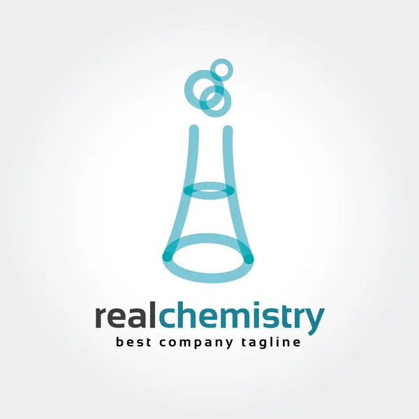 Абстрактні хімічні пляшки Векторна концепція логотипу. Шаблон логотипу для брендингу — стоковий вектор