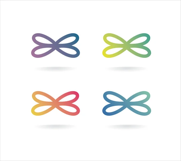 抽象的なベクトル昆虫翼ロゴ アイコンのコンセプト。ブランドや企業のデザインのロゴのテンプレート — ストックベクタ