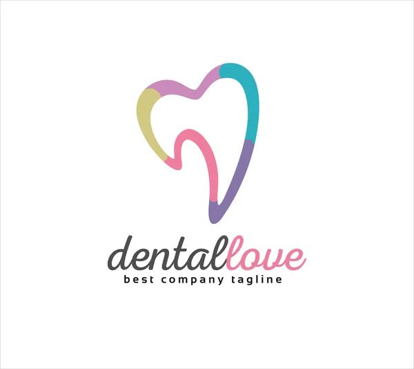 Conceito de ícone do logotipo vetor dental abstrato. Modelo de empréstimo para branding e design corporativo —  Vetores de Stock