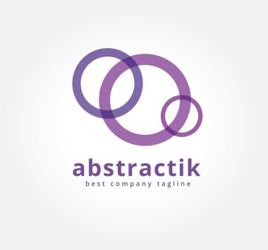 Soyut renkli daireler logo simge kavramı. Marka ve kurumsal tasarım logo şablonu