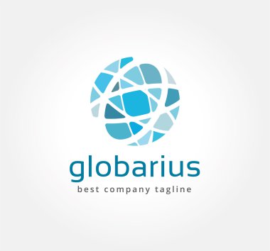 Soyut ağ logo simge kavramı. Marka ve kurumsal tasarım logo şablonu