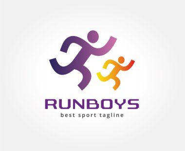 Soyut logo simge kavramı kişi çalışmıyor. Marka ve kurumsal tasarım logo şablonu