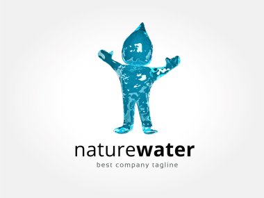 3D karakter logo simge kavramı soyut. Marka ve kurumsal tasarım logo şablonu