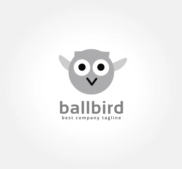 Abstraktní cartoon sova logo ikonu koncept. Logo šablona pro značky a firemní design — Stock fotografie