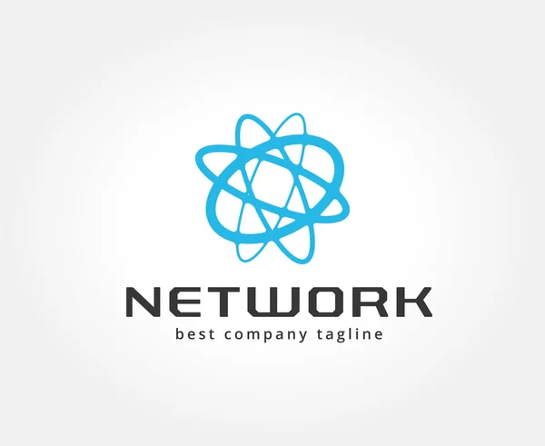 Abstract network logo icon concept. Logotype template for branding and corporate design — Stock Photo, Image