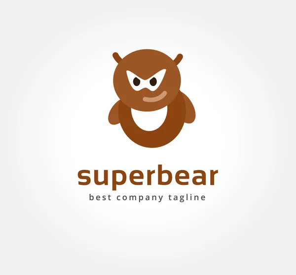 Abstract bear monster logo icon concept. Logotype template for branding and corporate design — Zdjęcie stockowe