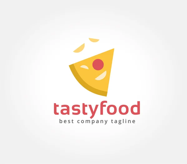 Πίτσα αφηρημένη έννοια εικονίδιο λογότυπο. Λογότυπο πρότυπο για το branding και εταιρικό σχεδιασμό — Φωτογραφία Αρχείου