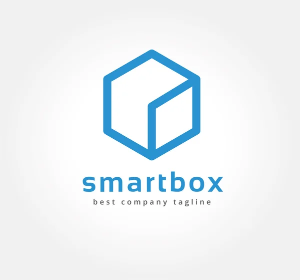 Abstract box logo icon concept. Logotype template for branding and corporate design — Stok fotoğraf