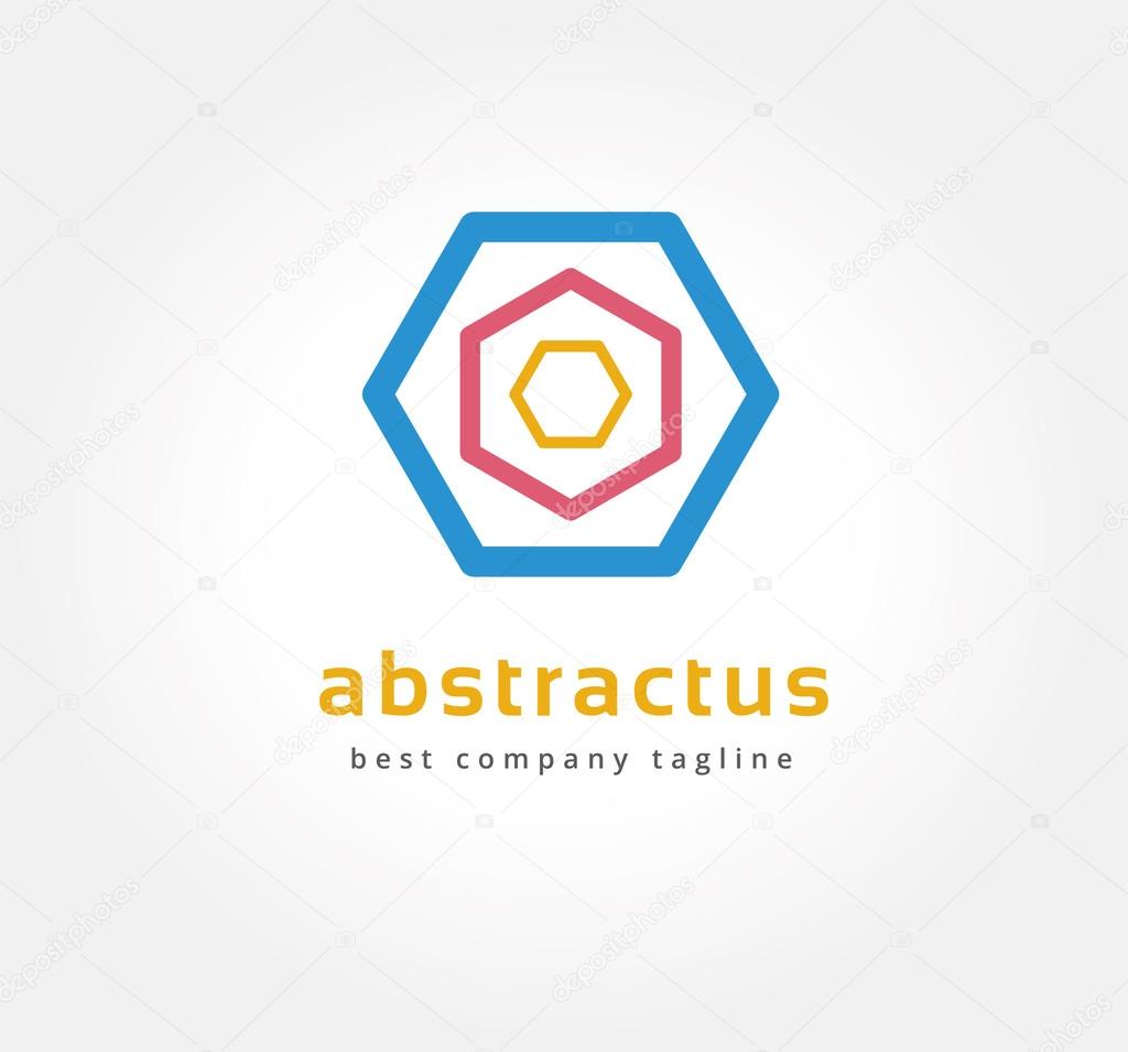 Abstract colored circles logo icon concept. Logotype template for branding and corporate design