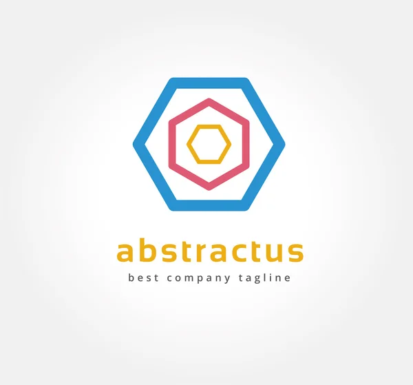 Círculos de colores abstractos vector logo icono concepto. Plantilla Logotype para branding y diseño corporativo — Archivo Imágenes Vectoriales