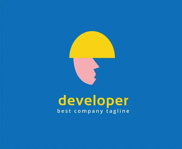 抽象的なベクトル開発者ロゴ アイコンのコンセプト。ブランドや企業のデザインのロゴのテンプレート — ストックベクタ