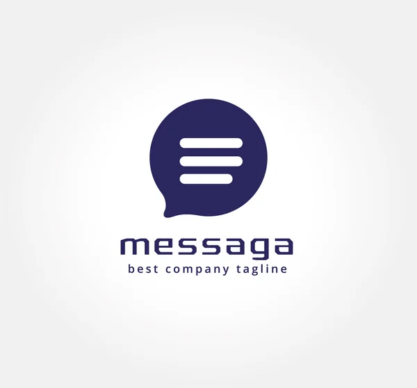 Conceito de ícone do logotipo do mensageiro vetorial abstrato. Modelo de empréstimo para branding e design corporativo — Vetor de Stock