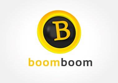 B karakter logo simge kavramı soyut renkli. Marka ve kurumsal tasarım logo şablonu