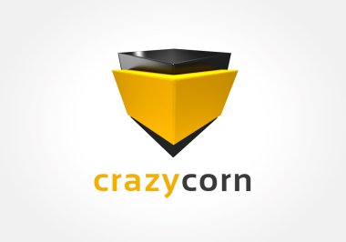 Logo simge kavramı soyut renkli kutu. Marka ve kurumsal tasarım logo şablonu