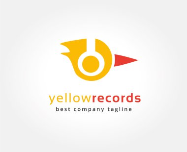 Soyut chuck kafa kulaklık vektör logo simge kavramı ile