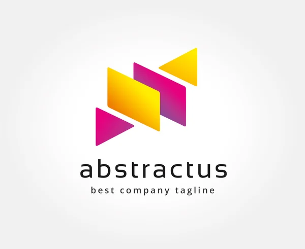 Abstracte gekleurde box-vector logo pictogram concept. Logo sjabloon voor branding en corporate design — Stockvector
