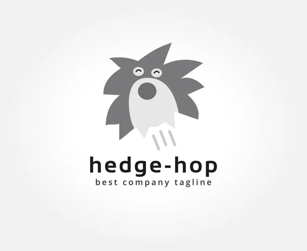 Conceito de ícone do logotipo do vetor hedgehog abstrato. Modelo de empréstimo para branding e design corporativo — Vetor de Stock