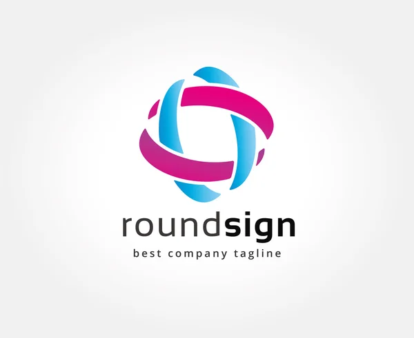 Abstrato colorido círculo vetor logotipo ícone conceito. Modelo de empréstimo para branding e design corporativo — Vetor de Stock