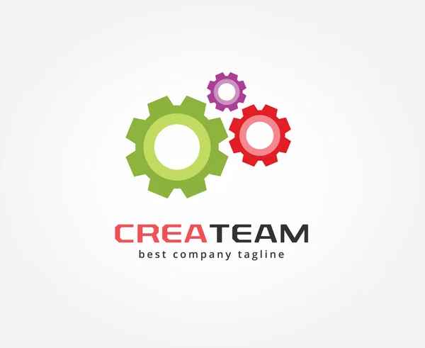 Abstract gear vector logo icon concept. Logotype template for branding and design — Stock Vector