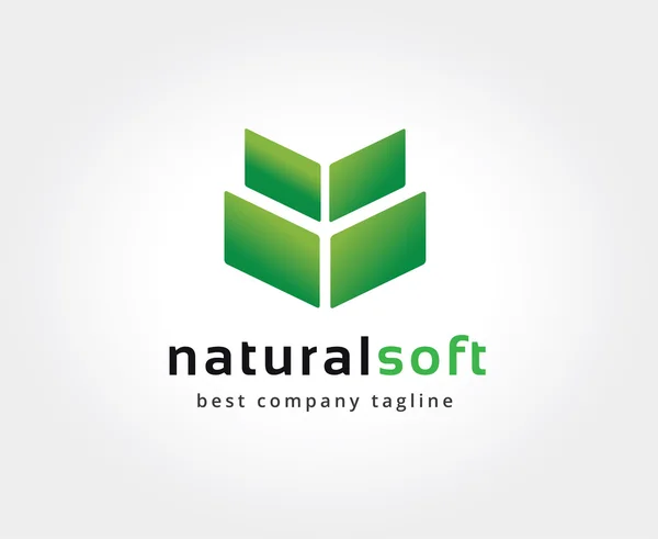 Abstrakte Natur Vektor Logo Icon Konzept. Logotyp-Vorlage für Branding und Design — Stockvektor
